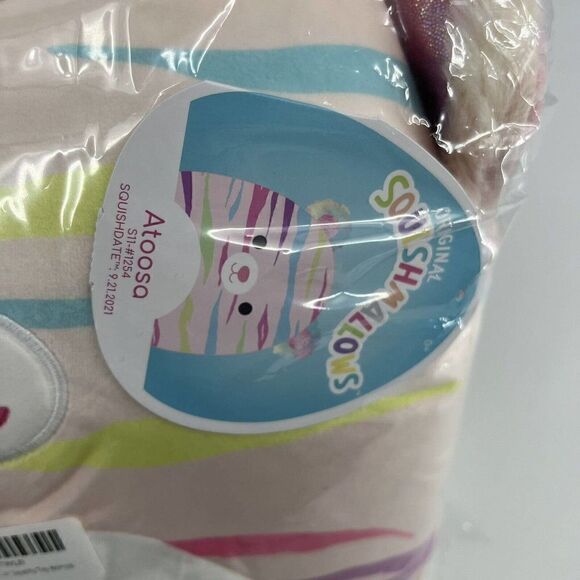 Squishmallow Atoosa Tiger 12” Plush Rainbow Striped Pink Stuffed Animal Plush - Picture 3 of 4